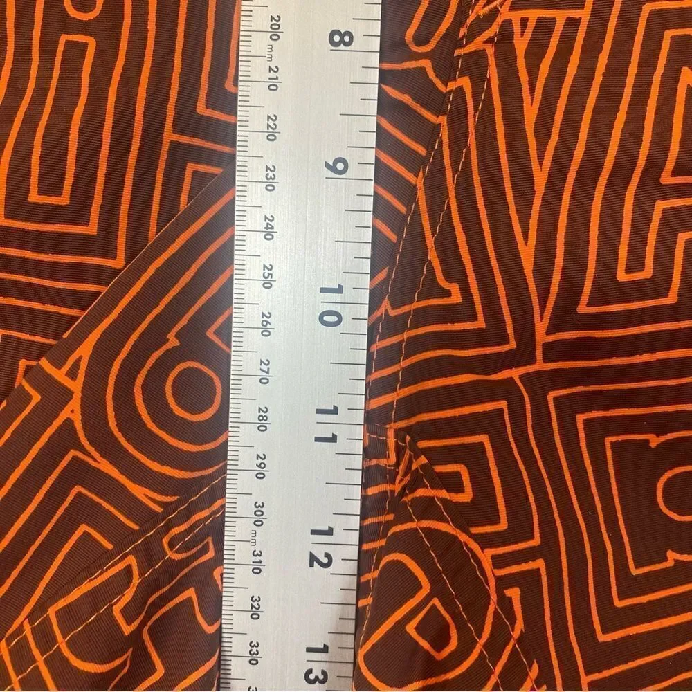 Patagonia Wavefarer Orange and Brown Letter Design Board Shorts Size 34